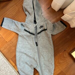 Nike Kids Gray Hooded Bodysuit
